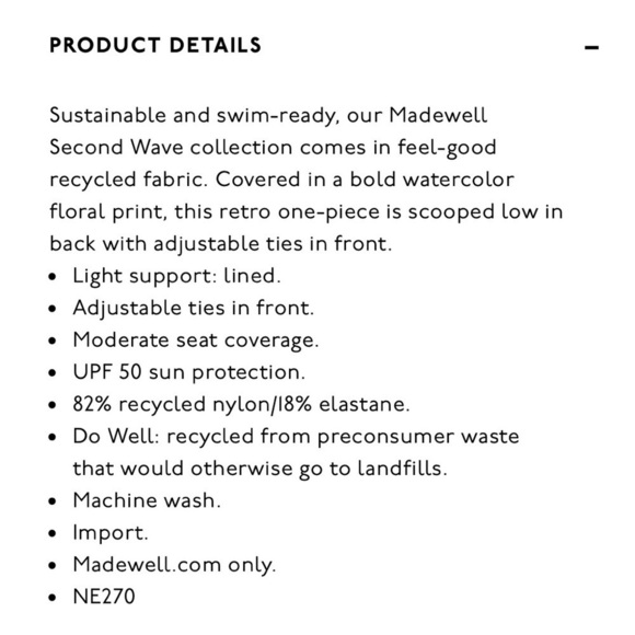 Madewell Second Wave One Piece Swimsuit - Picture 6 of 8